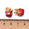 Alloy Enamel European Beads MPDL-F020-10B-P-3