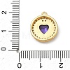 Brass Micro Pave Cubic Zirconia Pendants KK-CBA74BF-12G-01-4