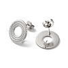 304 Stainless Stud Earring Findings STAS-M314-01F-P-2