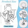 20Pcs Ship Alloy Pendant Decorations HJEW-SC00205-2