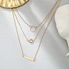 Alloy 3 Layer Necklaces for Women WG4F518-01-1