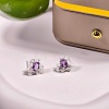 925 Sterling Silver Cubic Zirconia Stud Earrings FS-WGAB3DC-16-1