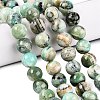 Natural Green Line Jasper  Beads Strands G-B128-A03-05-5