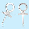 20Pcs 925 Sterling Silver Cup Pearl Peg Bails Pin Pendants STER-BBC0007-64S-01-6