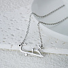 304 Stainless Steel Arabic Pendant Necklaces WGC6A2A-02-1