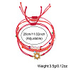 3Pcs Adjustable Glass Bead Nylon Cord Braided Bead Bracelet Sets NA1872-2-5