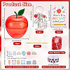 12Pcs Teachers' Day Apple Shaped Transparent Plastic Jewelry Gift Storage Boxes AJEW-OC0016-14-2