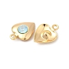 Brass Glass Charms KK-P340-09G-03-2