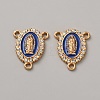 Zinc Alloy Enamel Religion Oval with Virgin Mary Chandelier Component Links FIND-WH0366-384G-02-1