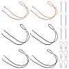 6Pcs 3 Styles Flat Leather Cord Hat Chains HJEW-UN00128-1