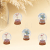 5 Sets 5 Style Round Iridescent Glass Dome Cover AJEW-DR0001-08-4