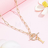 304 Stainless Steel Letter Pendant Necklaces NJEW-LP0001-52I-G-3