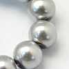 Baking Painted Pearlized Glass Pearl Round Bead Strands X-HY-Q003-10mm-34-3