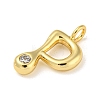 Rack Plating Brass Micro Pave Cubic Zirconia Pendants KK-A200-24G-P-2