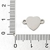 201 Stainless Steel Laser Cut Connector Charms STAS-R133-02P-09-3
