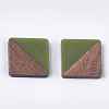 Resin & Wood Cabochons X-RESI-S358-90C-2