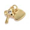Cubic Zirconia Pendants KK-E275-15G-1