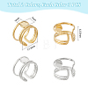 Unicraftale 6Pcs 2 Colors 304 Stainless Steel Open Cuff Ring Components STAS-UN0056-76-3