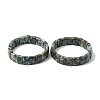 Rectangle Natural African & Turquoise Beads Stretch Bracelets for Women Men BJEW-Z149-01A-4