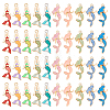 80Pcs 10 Styles Alloy Enamel Pendants ENAM-GA0001-09-1