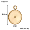 304 Stainless Steel Pendant Cabochon Settings STAS-OY008-78G-2