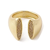 Brass Adjustable Micro Pave Cubic Zirconia Rings RJEW-K257-78G-2