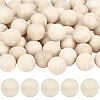 75Pcs Natural Wooden Round Ball WOOD-PA0001-84A-1