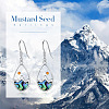 304 Stainless Steel Abalone Shell Teardrop Dangle Earrings for Women WGADE86-01-5