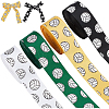 4 Rolls 4 Colors Sport Ball Print Grosgrain Ribbon OCOR-PH0004-07A-1