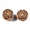 Imitation Wood Acrylic Beads SACR-S031-05-3