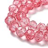 Transparent Crackle Glass Beads Strands CCG-L050-01A-01-2