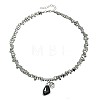 Alloy Glass Nuggets Pendant CCB Plastic Beaded Necklaces for Women FS-WG68853-01-2