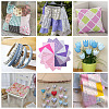 28Pcs 2 Colors Printed Cotton Fabric DIY-TA0014-86-8