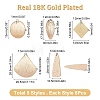 40Pcs 5 Style Brass Pendants KK-BBC0003-25-2