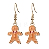 Christmas Theme Alloy Enamel Dangle Earrings EJEW-JE05830-02-1