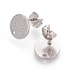 Non-Tarnish 304 Stainless Steel Ear Stud Findings STAS-O119-14A-P-1