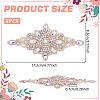 Flower Hotfix Rhinestone Appliques PATC-WH0008-83B-2