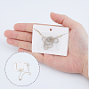 10 Pockets Frosted PVC Necklace Chain Adhesive Pouches CON-WH0088-89-3