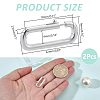2Pcs 925 Sterling Silver Spring Ring Clasps STER-WR0001-08-2