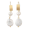 Natural Pearl Dangle & Drop Earrings EJEW-JE07425-3