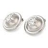 304 Stainless Steel Flat Round with Snake Stud Earrings EJEW-I312-07P-2