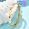 Hollow Heart 304 Stainless Steel Bangles for Women BJEW-Z092-11G-1