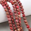 Dyed Natural Imperial Jasper Round Bead Strands G-M274-01-8mm-7