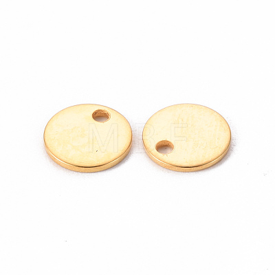 201 Stainless Steel Stamping Blank Tag Pendants STAS-T058-8mm-G-1