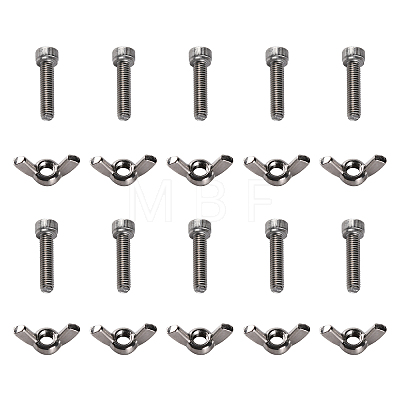 Gorgecraft 20Pcs 2 Style 304 Stainless Steel Nut DIY-GF0004-45-1