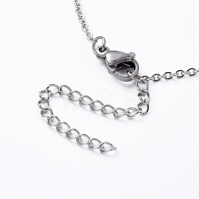 304 Stainless Steel Chain Necklaces NJEW-G335-16P-1