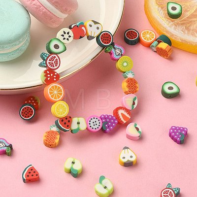 430Pcs 18 Style Fruit Handmade Polymer Clay Beads CLAY-YW0001-94-1