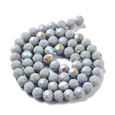 Opaque Glass Beads Strands EGLA-A035-P8mm-L22-1