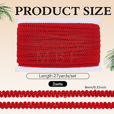 2Bags Polyester Lace Trim OCOR-ME0001-84C-1