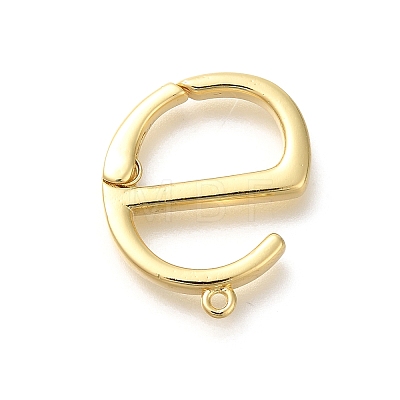 Rack Plating Brass Spring Gate Rings KK-Z086-53G-01-1